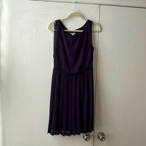 Purple Pleated Dress